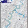 Kingfisher Maps Lake Chickamauga Waterproof Map #1704